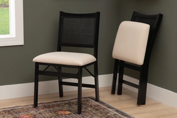 Joss & Main Natural Donner Foldable Cane Back Dining Chair