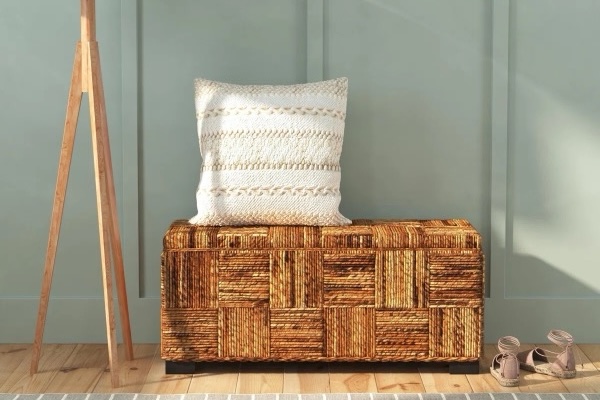 Sand & Stable Castiel Abaca Flip-Top Storage Bench