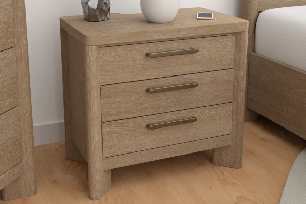 Union Rustic Karcen Sand Dune Nightstand With USB